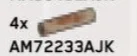 Connector: pipe, small 3 studs long in Gray, Tarnished (Metallic Camo)