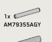 Bar 3 studs long, slightly rounded ends in Clear, Smoky (Translucent)