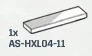 Tile 1 x 4 w/ Printed Half Light Gray in White