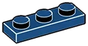 Plate 1 x 3 in Blue, Midnight