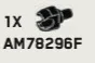 Connector: ball socket medium on small pin in Black