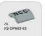 Slope 4 x 4 Rounded Top w/ Printed NCC in Gray, Dull