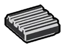 Tile Textured 1 x 1 Grill in Gray, Dark Charcoal