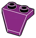 Plate 1 x 2 with backswept mudguard, left in Purple, Imperial