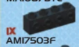 Brick Modified 1 x 4 with side studs in Black