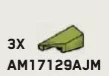 Wedge Slope 25 1 x 2 corner, left in Green, Medium (Camo)