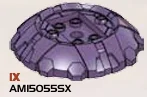 Turntable 7 x 7 top, dome with slope detail and recessed center in Purple, Byzantium (Metallic)