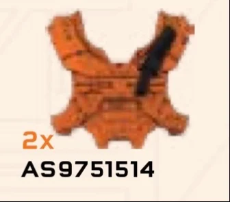 Chest Armor, Male, Spartan Default - Orange w/ Printed Knife (Reach Armor) in Orange, Speckled Pumpkin (Speckle)
