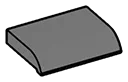 Slope Tile 2.5 x 2 with rounded lip in Gray, Dark (Flake)