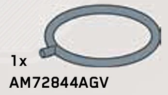 Bar 6 x 6 hoop on small pin in Gray, Light (Metallic)