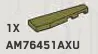 Wedge Tile 1 x 4 without right corner in Green, Olive Drab (Infinite Green) (Metallic)