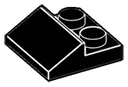 Slope Plate 25 2 x 1 x 2 in Black