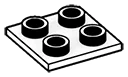 Tile 2 x 2 inverse in White
