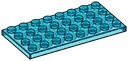 Plate 4 x 8 in Blue, Medium (Translucent)
