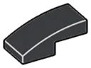 Slope 1 x 1 x 2 two-thirds height with curved slope in Gray, Dark Charcoal