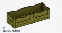 Container: Crate 3 x 2 x 8 base in Green, Light Olive Drab (Metallic)