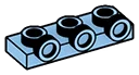 Plate 1 x 3 with three studs on side, ascending in Blue, Deep Pastel