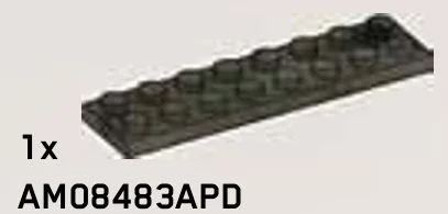 Plate 2 x 8 in Green, Jungle (Camo)