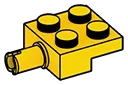 Plate 2 x 2 two-thirds-height with axle in Yellow, Lemon