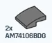 Slope 33 2 x 0.67 x 2 with Curved Slope in Gray, Dark (Flake)