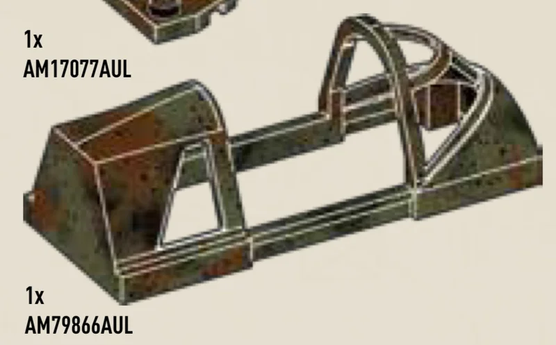 WWII Fighter Cockpit Frame in Green, Dark (Camo)