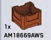 Container: crate 3 x 2 x 3 in Brown, Rust