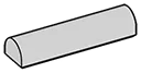 Brick 1 x 4 with curved top in Gray, Dull