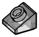 Slope brick 25 1 x 1 with open stud on slope in Clear (Translucent)