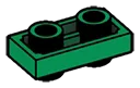 Plate 1 x 2 Connector: male:male in Green, Forest