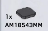 Tile Modified 2 x 2 Rounded Corners in Gray, Dark (Metallic)