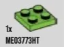 Plate 2 x 2 in Green, Soft Grass