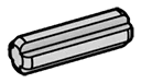 Connector: axle 2 studs long in Gray, Dull
