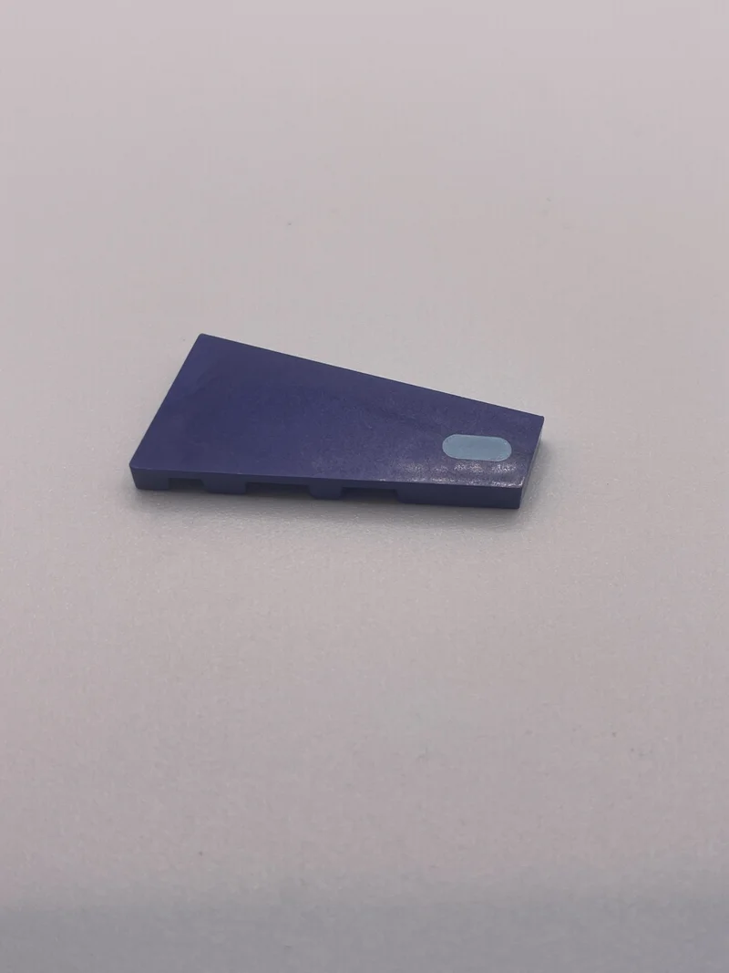 Wedge Tile 2 x 4 w/ Printed Blue Light - Right in Purple, Rich