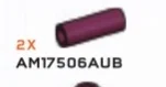 Connector: pipe, small 2 studs long in Purple, Rich (Metallic)