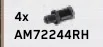 Connector: pin, small with axle in Black (Metallic)