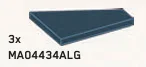 Tile Wedge 3 x 4 without left corner in Gray, Dark Smoke