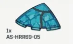 Slope Dome 3 x 1 x 3 Corner Round W/ Printed 343 Eye in Blue, Medium (Translucent)