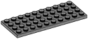 Plate 4 x 10 in Gray, Dark (Flake)