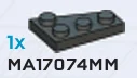 Wedge Plate 2 x 3 - Left in Gray, Dark (Metallic)