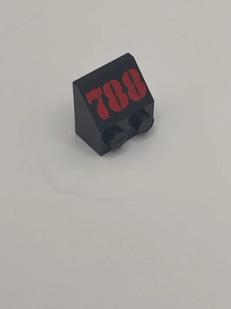 Slope 45 2 x 2 w/ Printed 788 Inverted in Black
