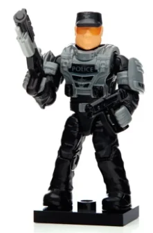 Figure, Halo: NMPD Police Officer, White Skin Tone - Black / Grey Uniform