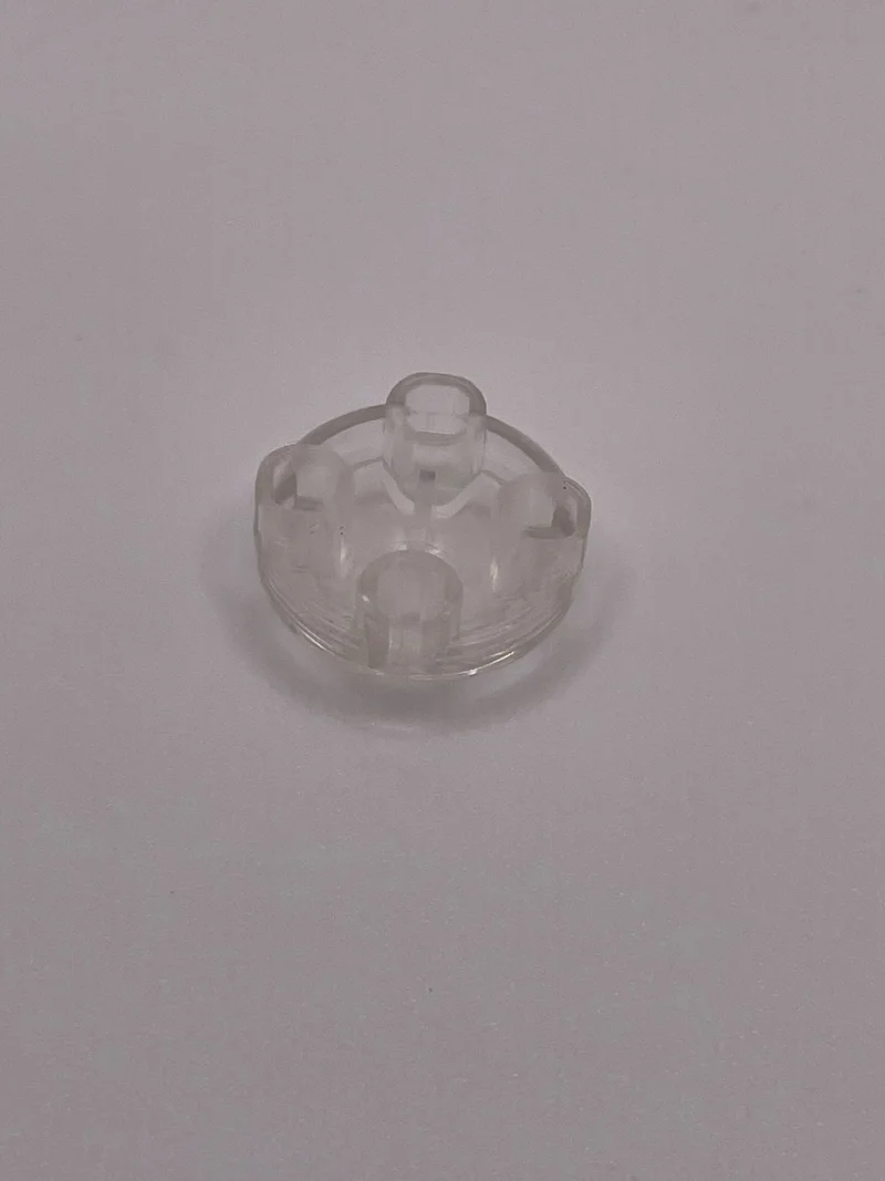 Plate 2 x 2 with rounded bottom in Clear (Translucent)