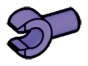 Connector: pin, short with clip