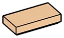 Tile 1 x 2 in Brown, Light Tan