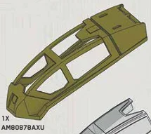 Windscreen: Pelican Inbound Cockpit Canopy in Green, Olive Drab (Infinite Green) (Metallic)