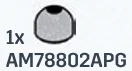Brick 1 x 1 dome with with hole in Gray, Steel