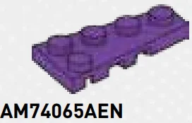 Plate 2 x 4 Wedge - Right in Magenta, Rich