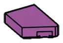 Wedge Tile 1 x 2 without corner, right in Magenta, Rich