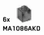 Brick 1 x 1 in Gray, Light Camo (Metallic)