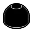 Brick 1 x 1 dome with with hole in Black
